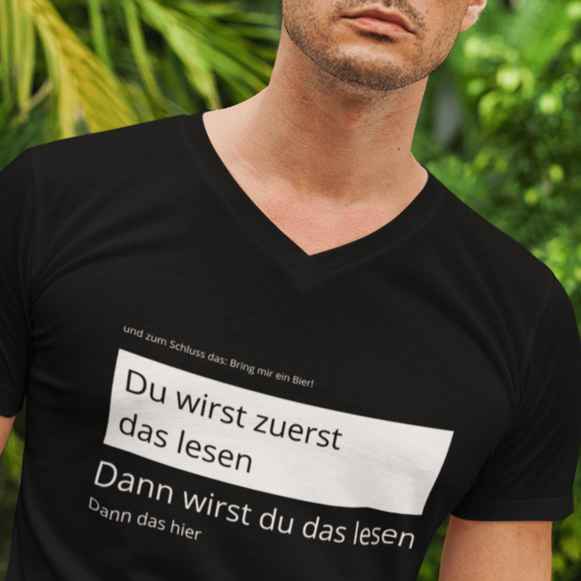 BRING MIR BIER - Herren V-Neck Shirt - einschenken24.de