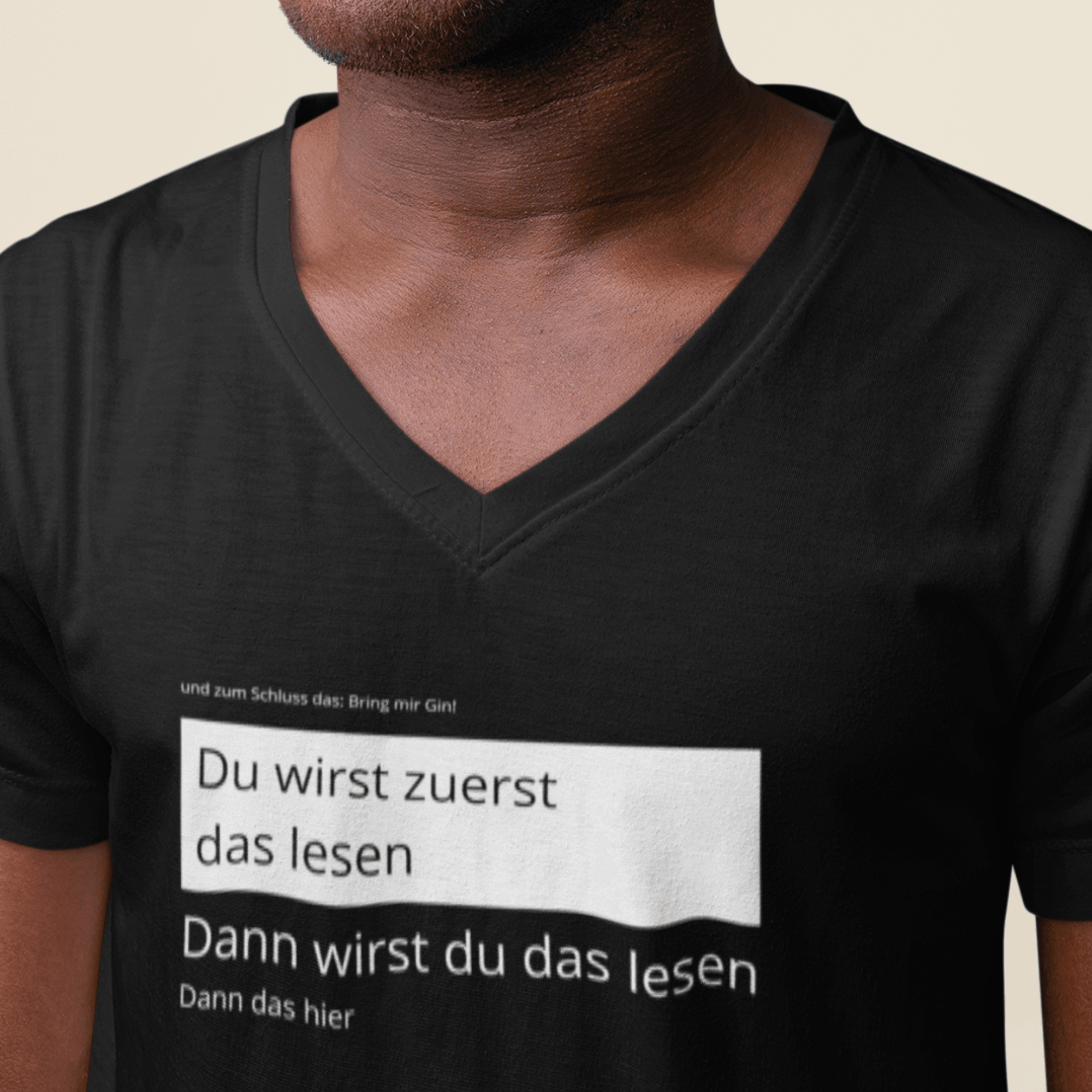 BRING MIR GIN - Herren V-Neck Shirt - einschenken24.de