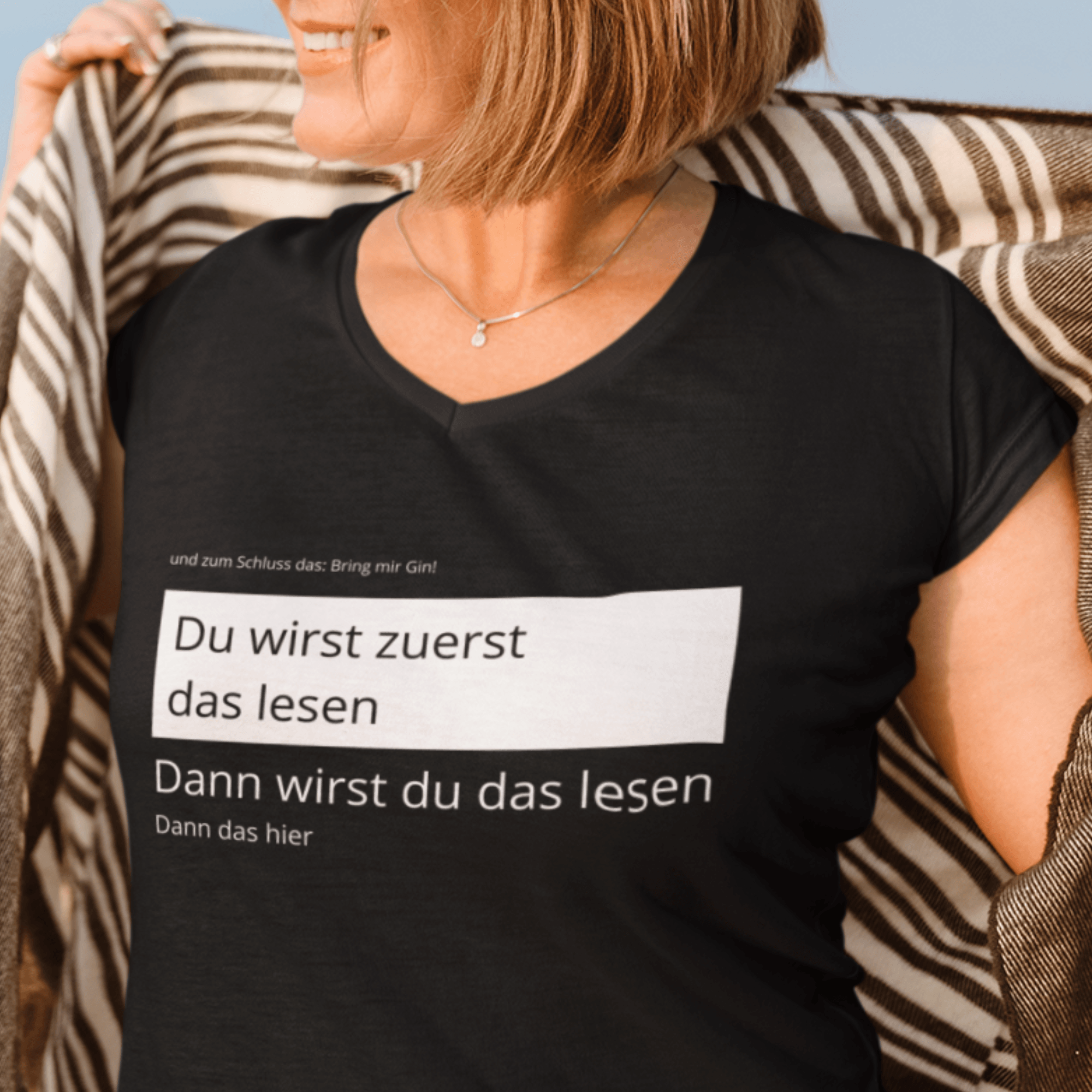 BRING MIR GIN - V-Neck Damenshirt - einschenken24.de
